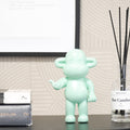 Ornament - Hang Loose Monkey Figurine 'The Legend' - Polyresin -Mintgreen - 11x7x19cm