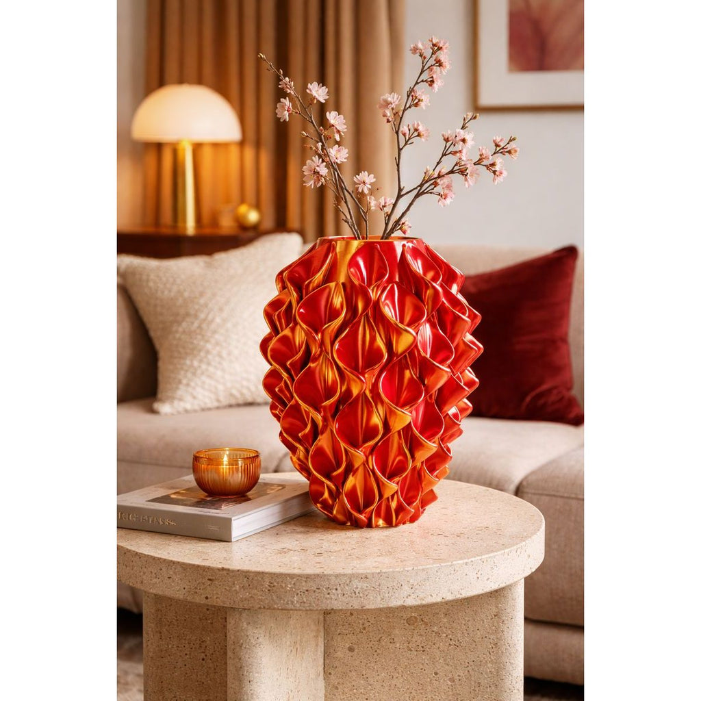 Vaas Lily 3D Geprint Rood Goud