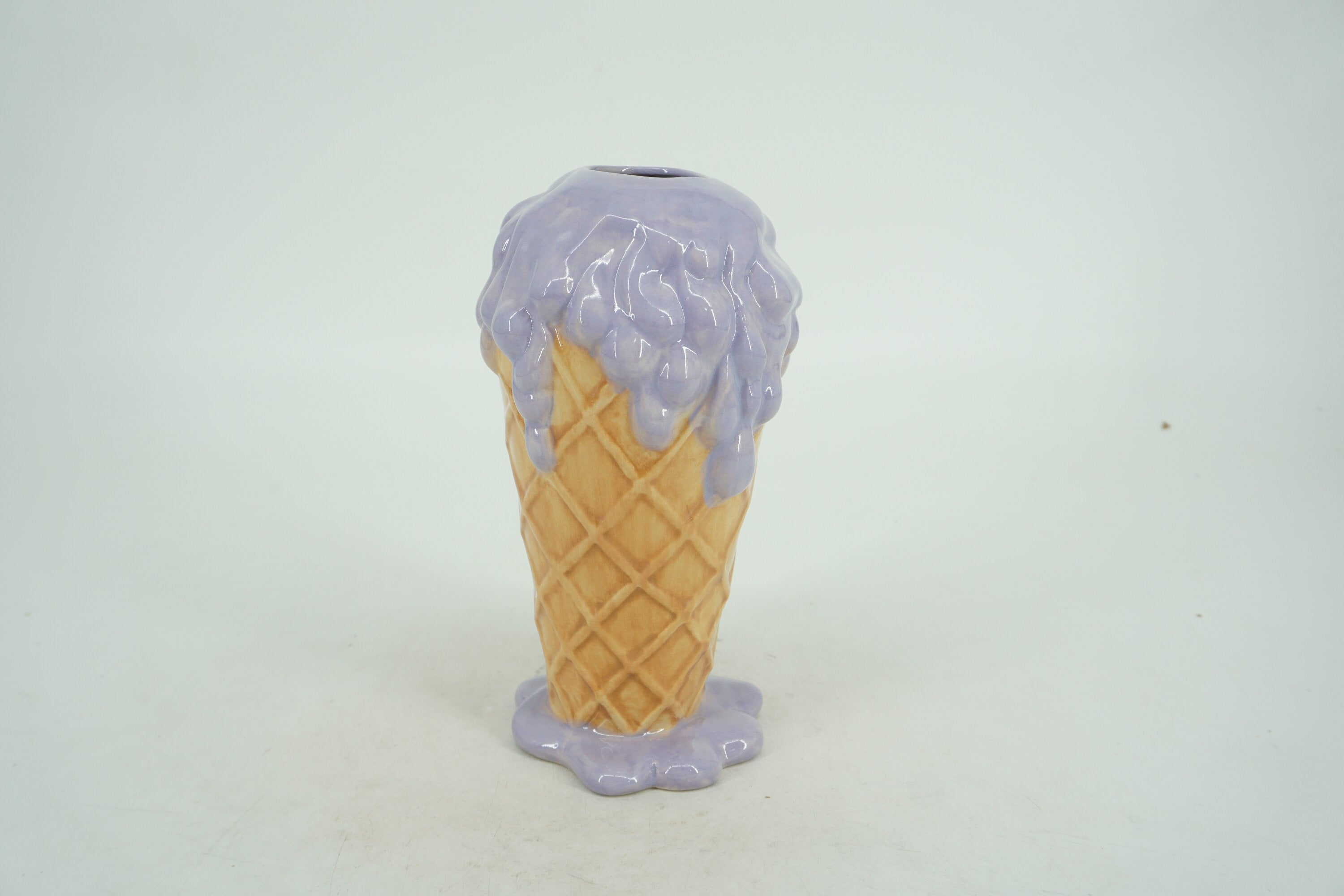 Aardewerk vaas icecream in paars of roze